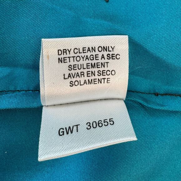 BCBGMaxazria Silk Printed Turquoise Skirt Multicolor Size M - Picture 9 of 9